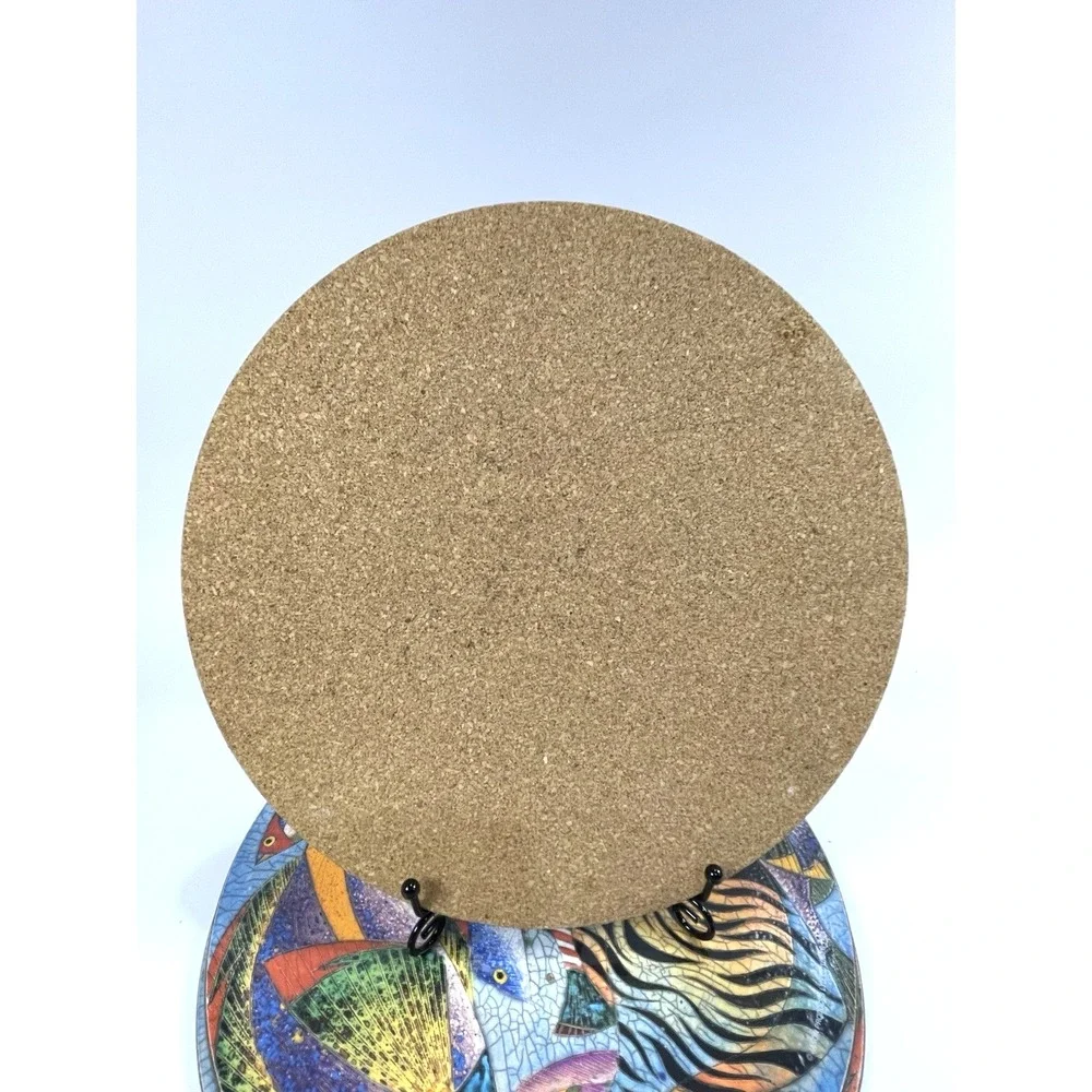 1999  Colorful Reef Fish‎ Cork Backed Hard Placemats Coasters 9 2/4